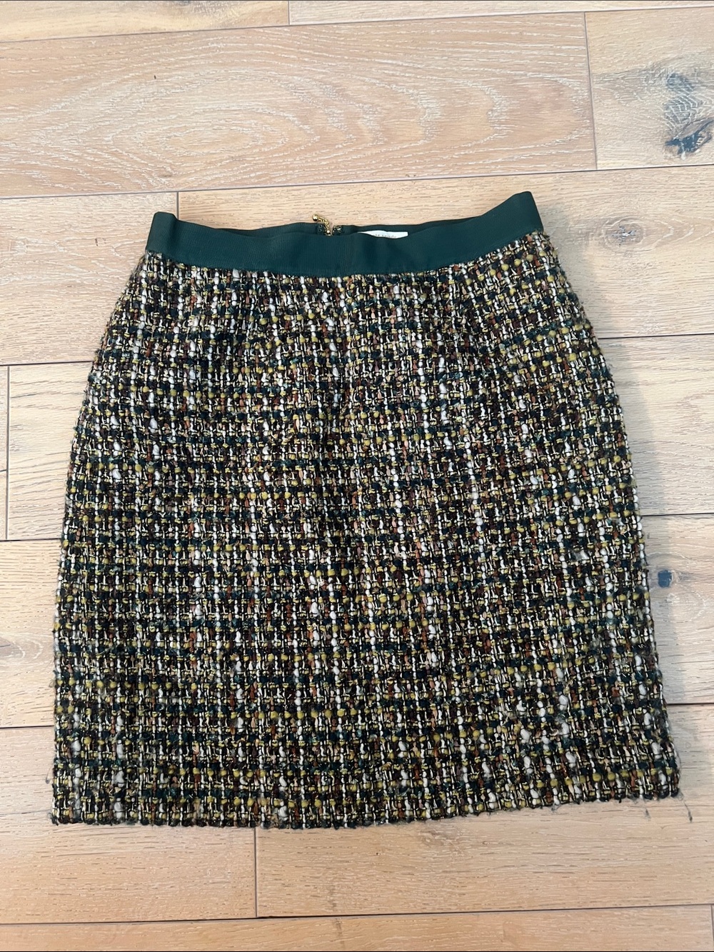 kate spade Olive Multi Tweed Pencil Skirt